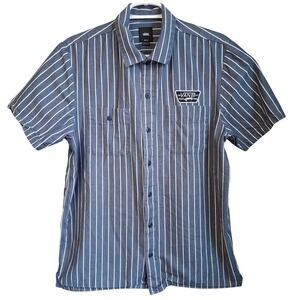 Vans Coleman Button Down Classic Fit shirt Medium Skate Striped 2020‎ EUC